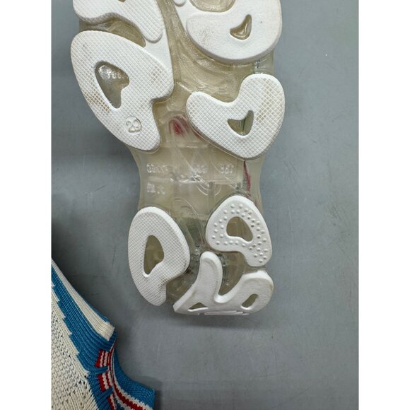 Cream & Blue Sock Sneakers With Red Stripe Details kids size 29 6 years READ - Picture 8 of 8